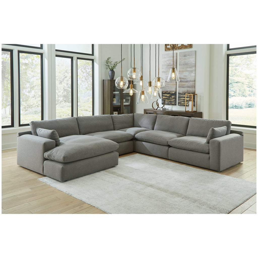 Elyza 5-Piece Sectional with Chaise Ash-10007S6