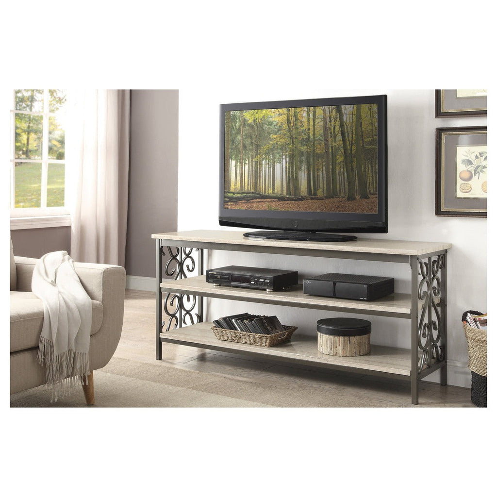 62" TV STAND / SOFA TABLE, FAUX MARBLE, 3A 35800-T