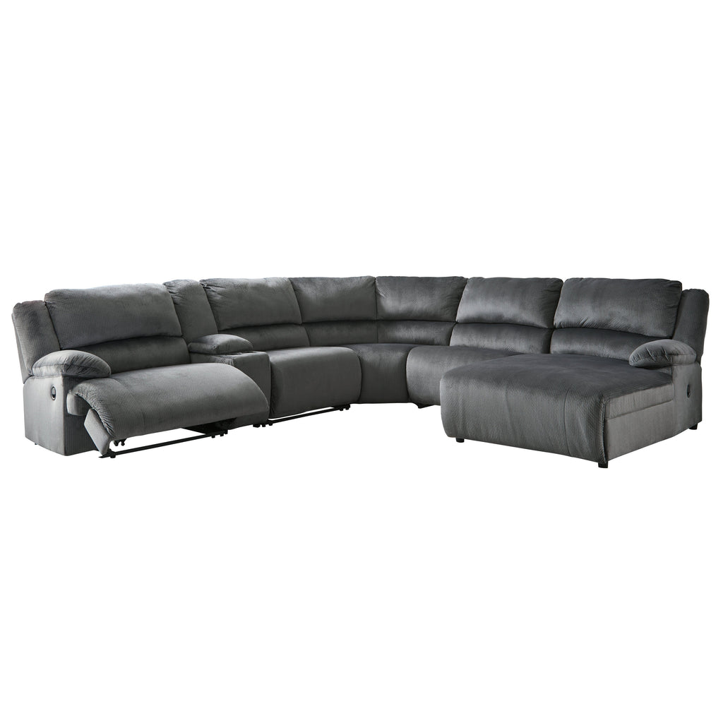 Clonmel 6-Piece Reclining Sectional with Chaise Ash-36505S26