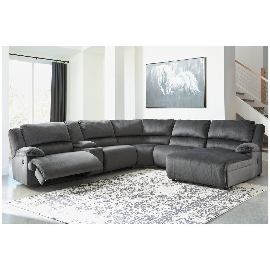 Clonmel 6-Piece Reclining Sectional with Chaise Ash-36505S26