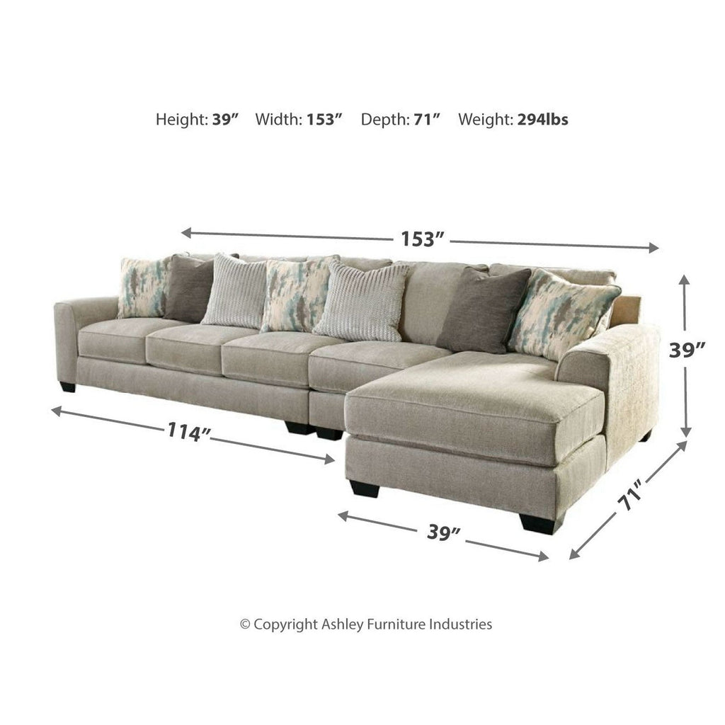 Ardsley 3-Piece Sectional with Chaise Ash-39504S6