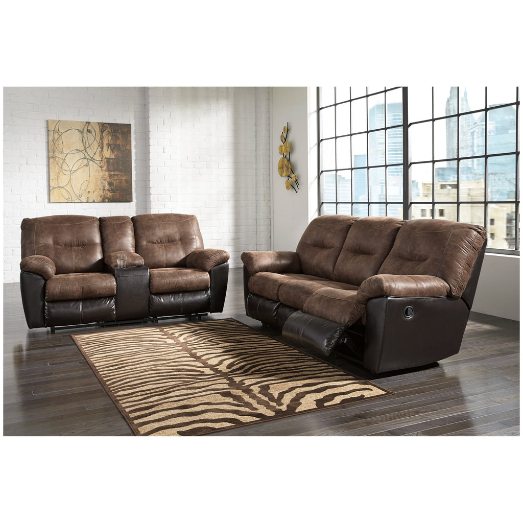 Follett Reclining Loveseat with Console Ash-6520294
