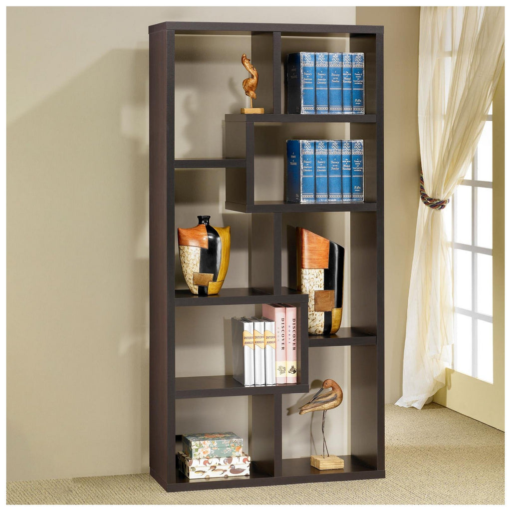 Theo 10-shelf Bookcase Cappuccino 800264