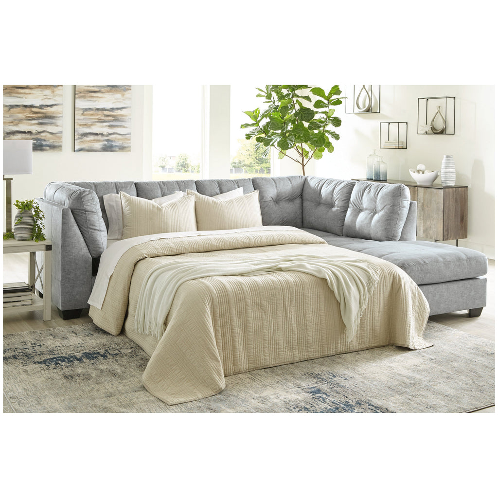 Falkirk 2-Piece Sectional with Chaise and Sleeper Ash-80804S4