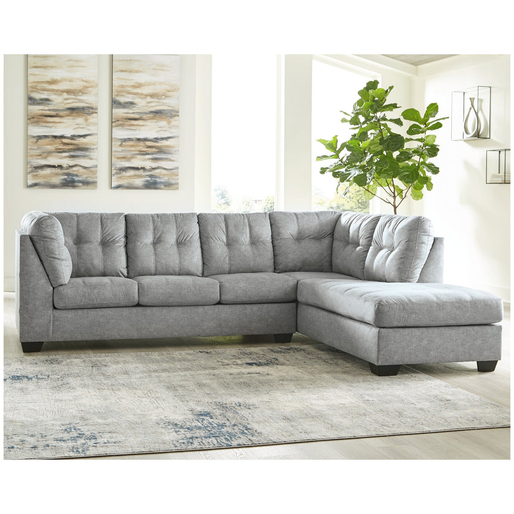Falkirk 2-Piece Sectional with Chaise and Sleeper Ash-80804S4