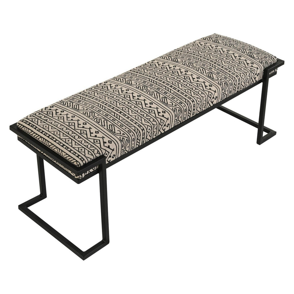 Alfaro Upholstered Accent Bench Black and White 914142