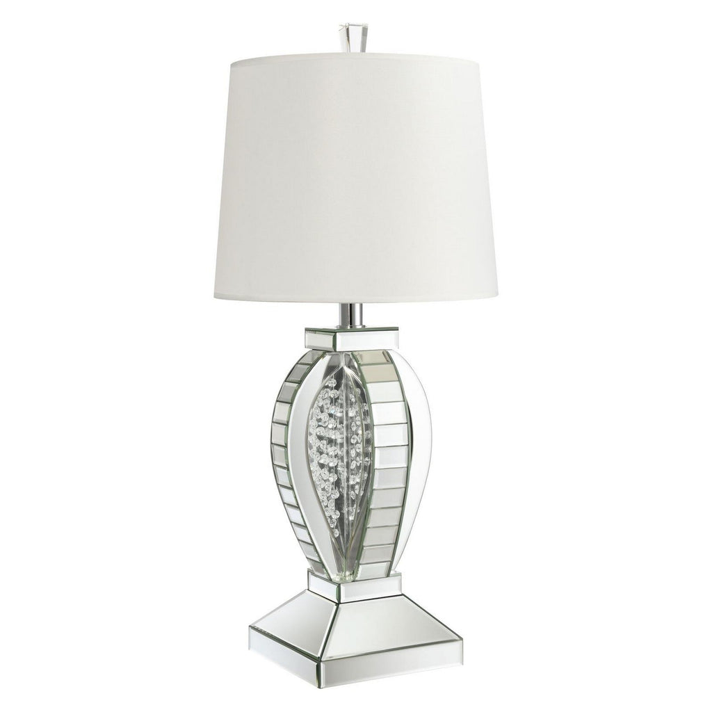 Klein Table Lamp with Drum Shade White and Mirror 923287