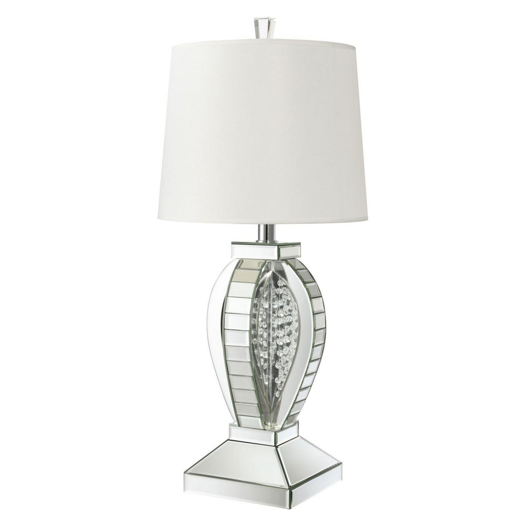 Klein Table Lamp with Drum Shade White and Mirror 923287