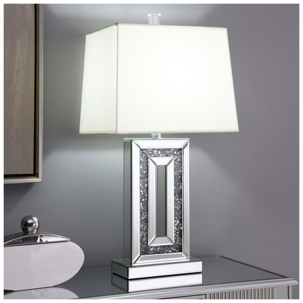 Ayelet Table Lamp with Square Shade White and Mirror 923288