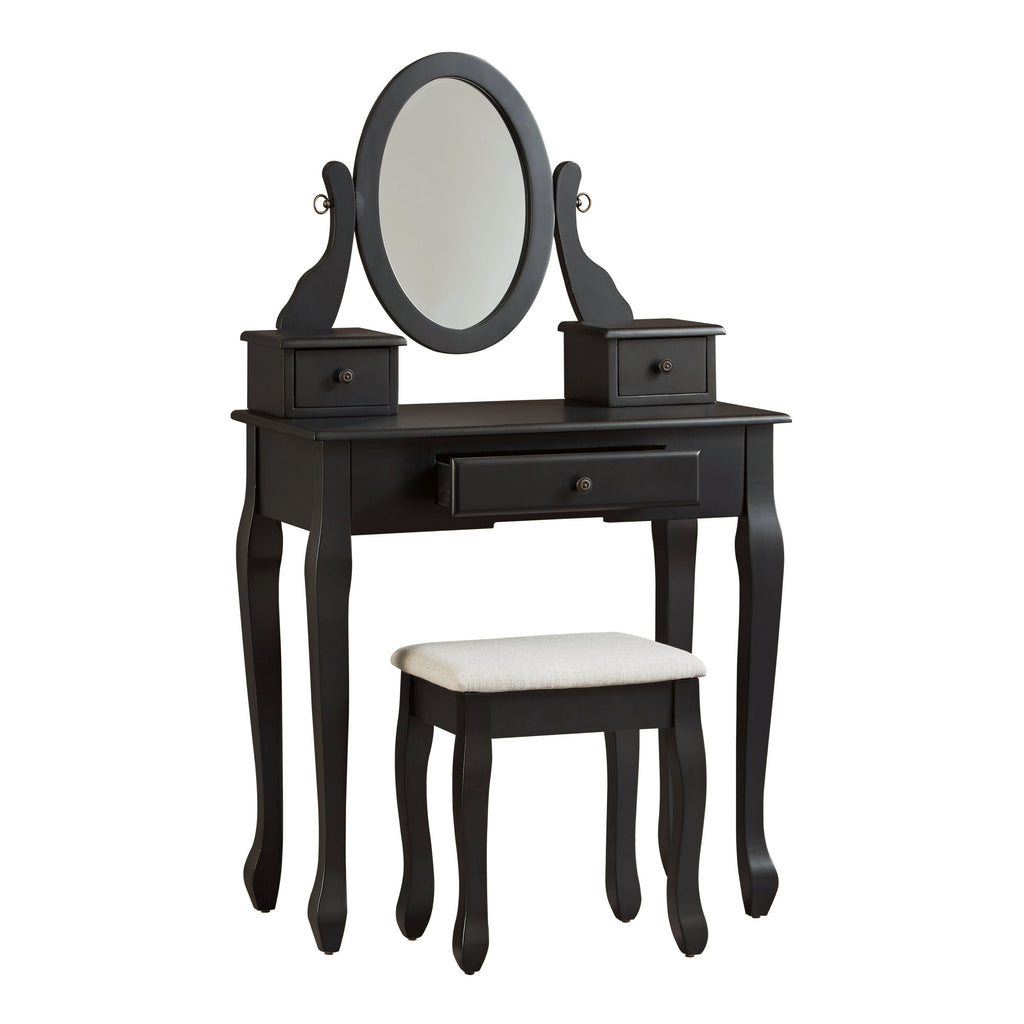 Huey Vineyard Vanity and Mirror with Stool Ash-B128-122