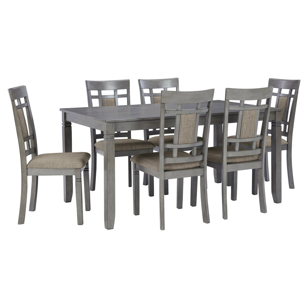 Jayemyer Dining Table and Chairs (Set of 7) Ash-D368-425