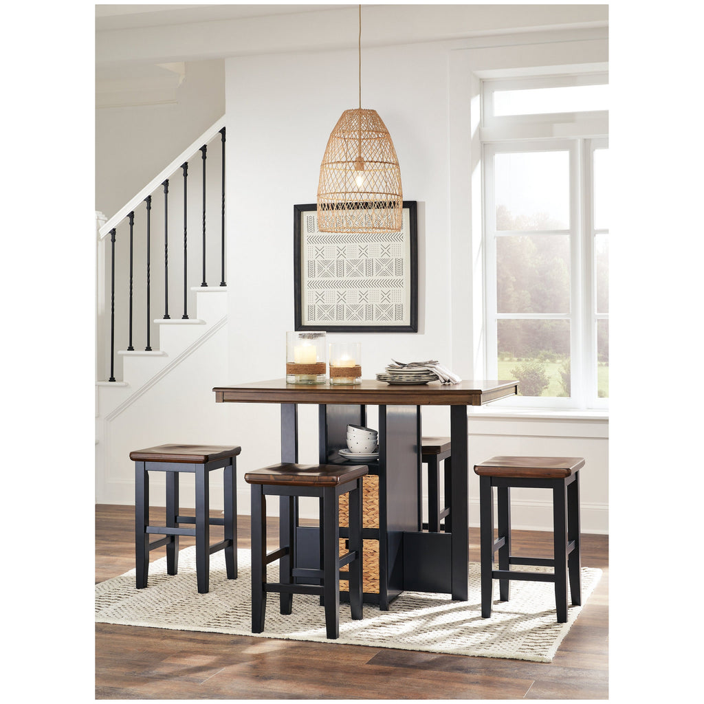 Dolingham Counter Height Dining Table and Bar Stools (Set of 5) Ash-D620-223