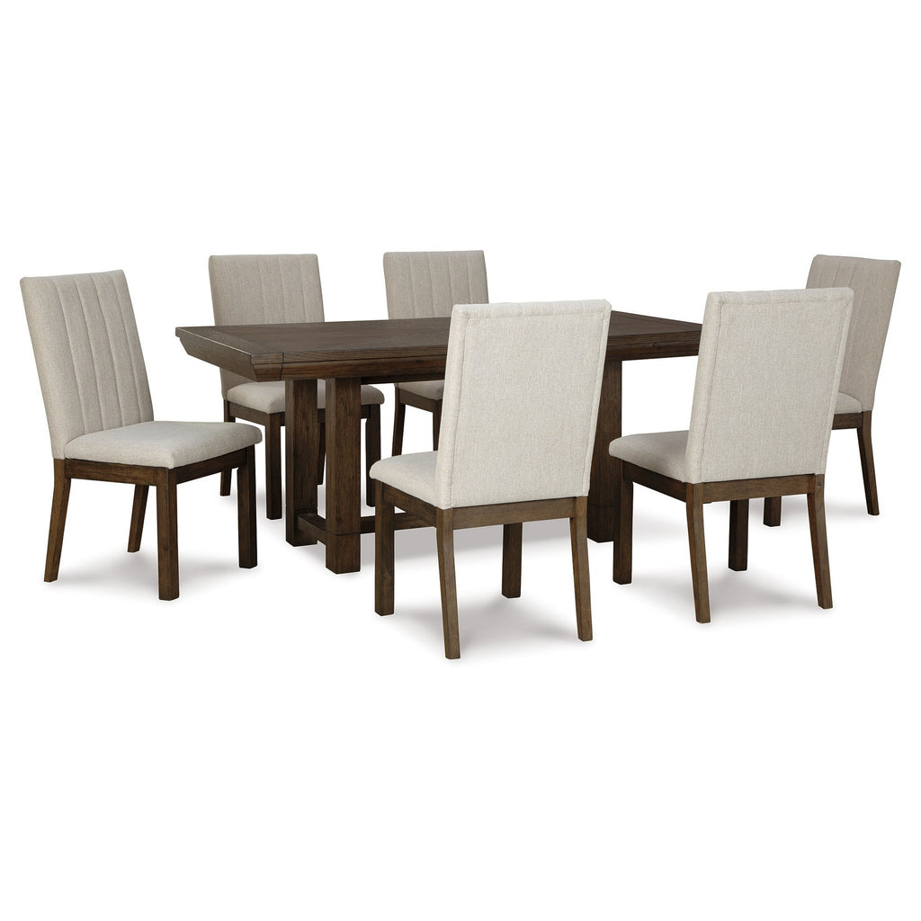 Dellbeck Dining Table and 6 Chairs Ash-D748D2