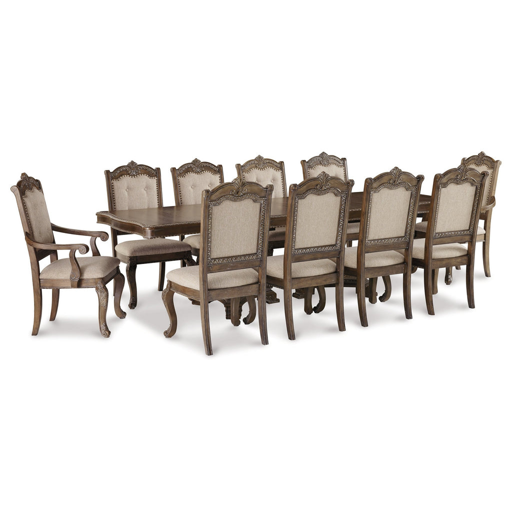 Charmond Dining Table and 10 Chairs Ash-D803D10