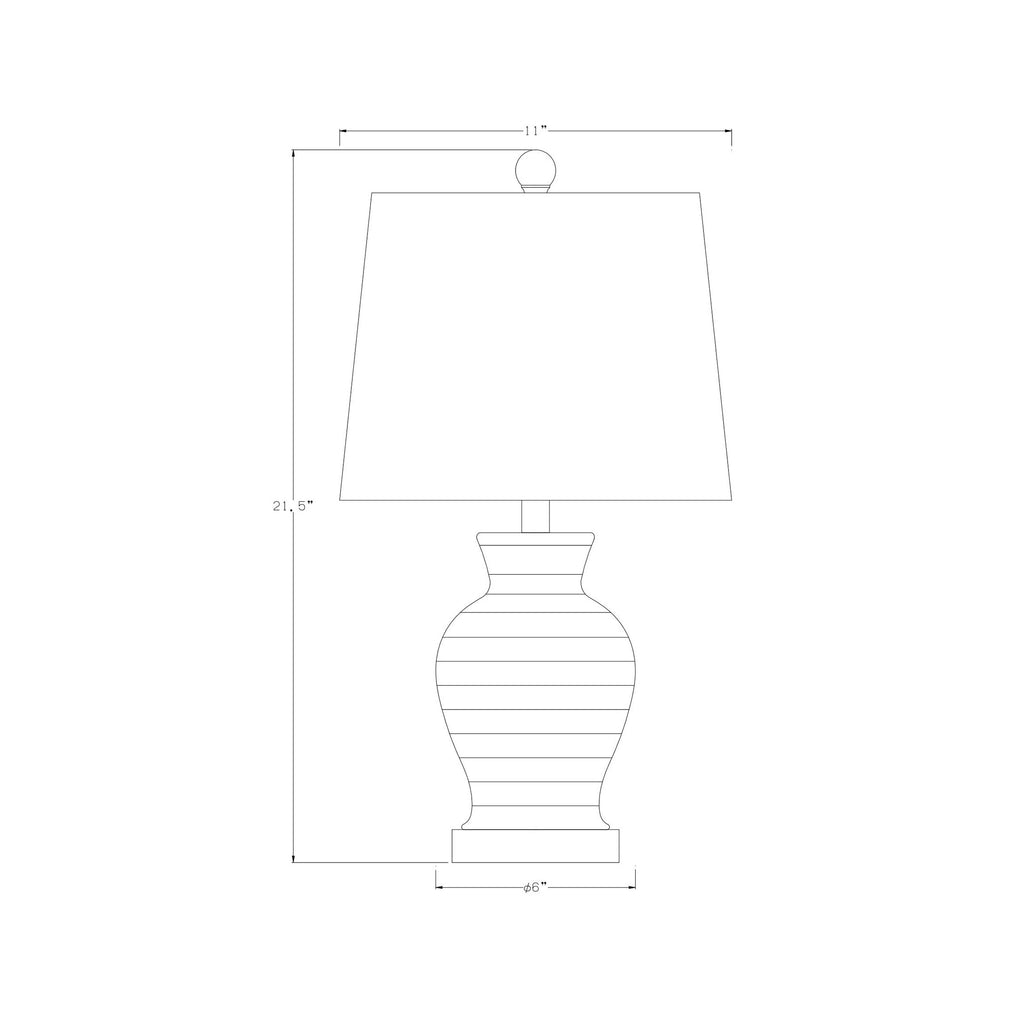 Furneaux FRX-002 21"H x 11"W x 11"D Lamp FRX002_LINEDRAWING