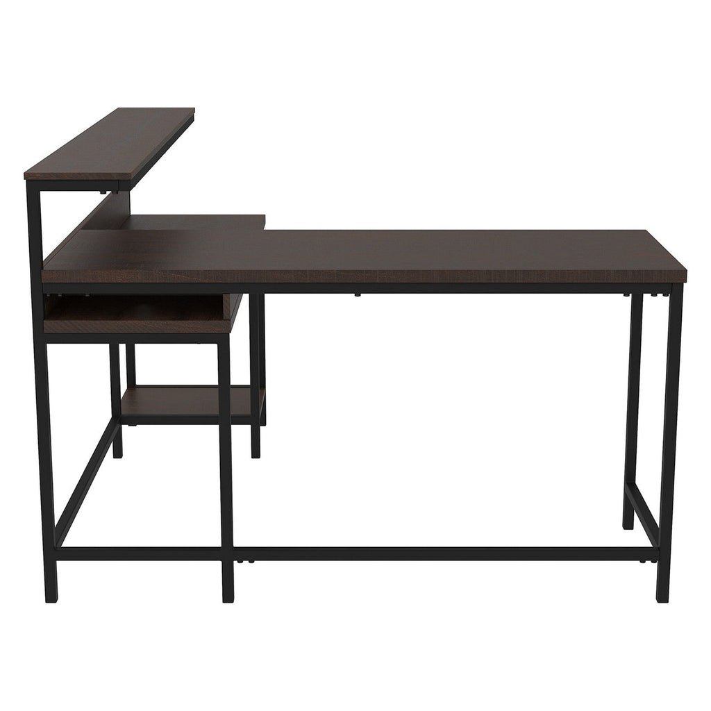 Camiburg Home Office L-Desk with Storage Ash-H283-24