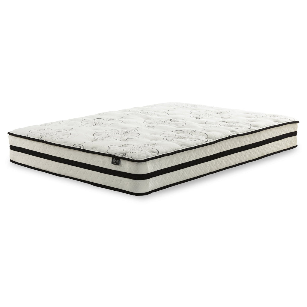 Chime 10 Inch Hybrid 10 Inch Queen Mattress and Pillow Ash-M696M1