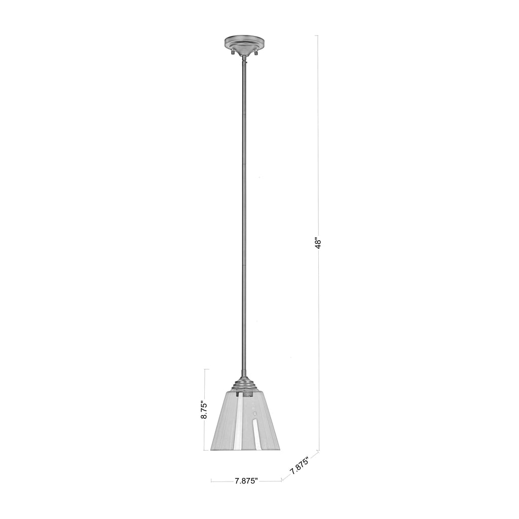 Boone OON-001 9"H x 8"W x 8"D Ceiling Light OON001_LINEDRAWING
