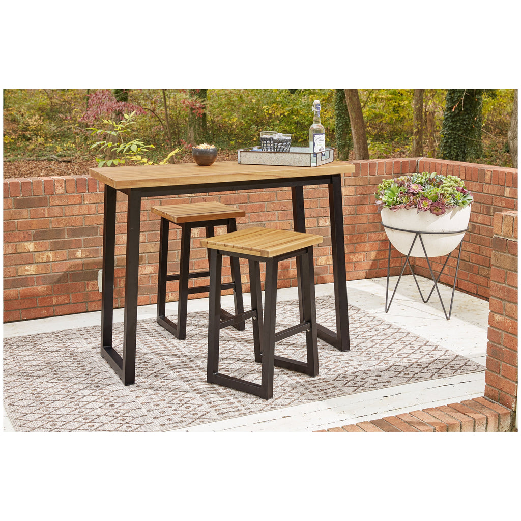 Town Wood Outdoor Counter Table Set (Set of 3) Ash-P220-113