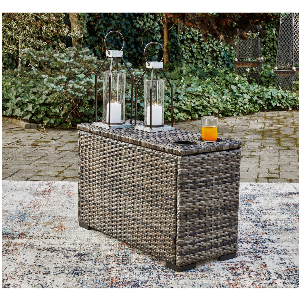 Harbor Court Console with Drink Holders Ash-P459-853