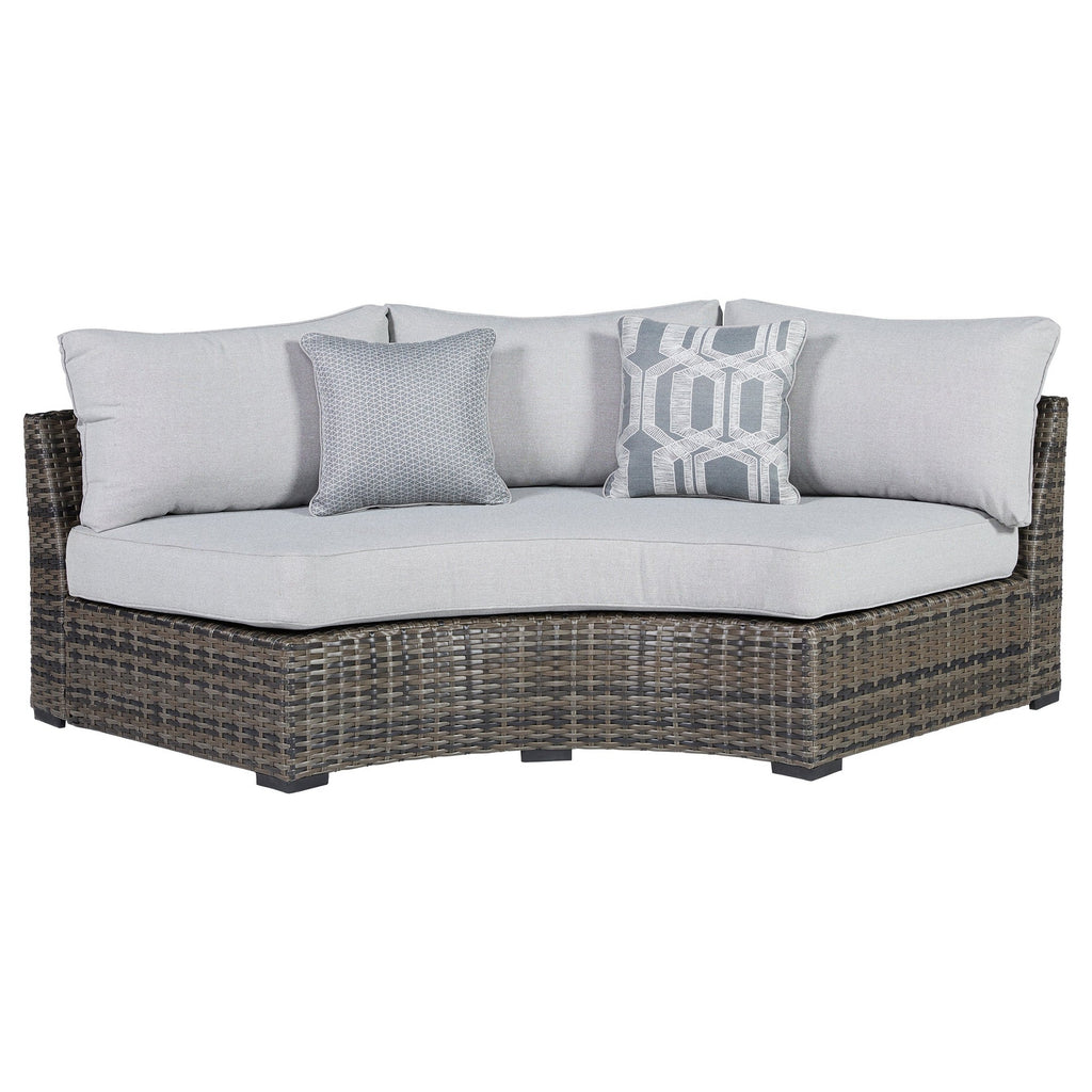 Harbor Court Curved Loveseat with Cushion Ash-P459-861