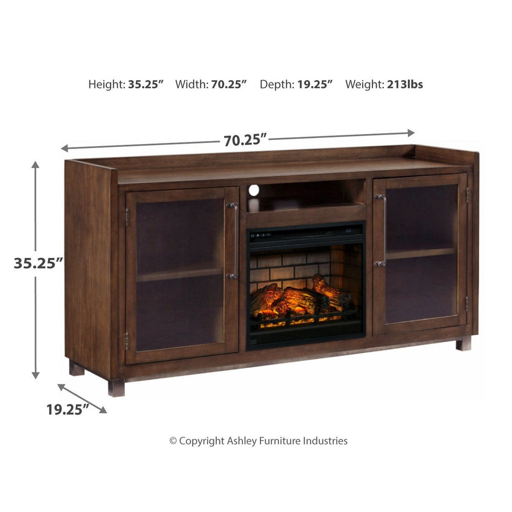 Starmore 70" TV Stand with Electric Fireplace Ash-W633W5