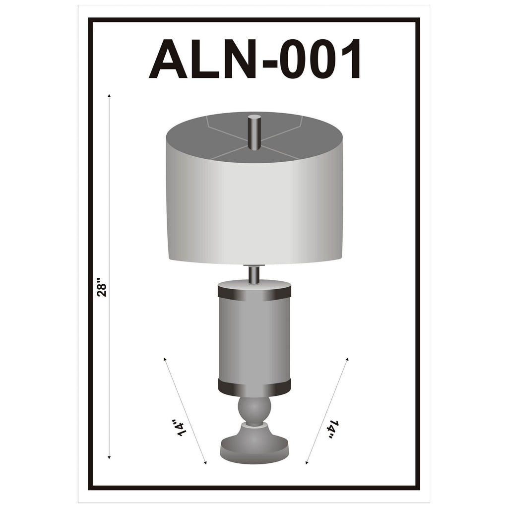 Alsen ALN-001 28"H x 14"W x 14"D Lamp - ALN-001 - Underkut