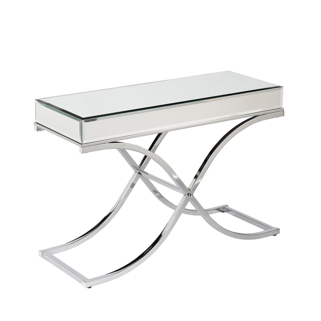 Ava Mirrored Console Table - Chrome CK4373